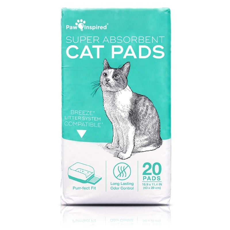 Peritas Paw Inspired Cat Pads, Generic Refills for Tidy Cats Breeze Litter Box System, Disposable Kitty Litter Liners, Super Absorbent Pee Pads, 16.9 x 11.4 Inch (Original/Unscented, 80 Count) - Image 2